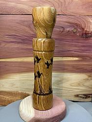 Duck Call Hickory wood Engraved Double Reed DCH